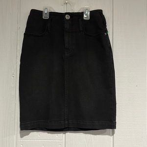 International Concepts Black Denim Skirt